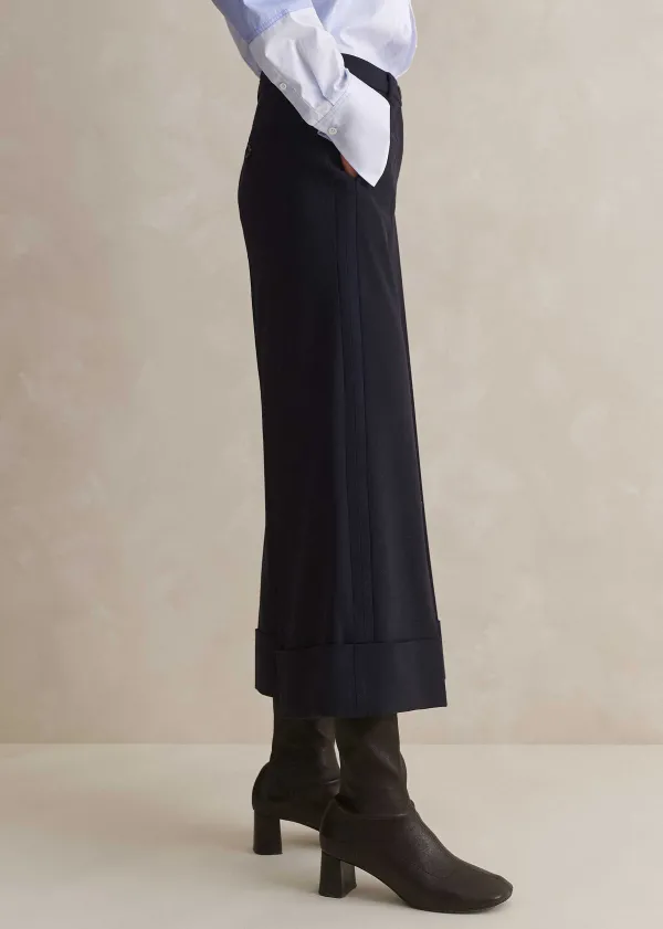 ME+EM Wool-Blend Exaggerated Crop Trouser | Women Crop Trousers