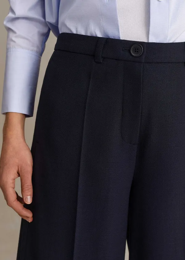 ME+EM Wool-Blend Exaggerated Crop Trouser | Women Crop Trousers