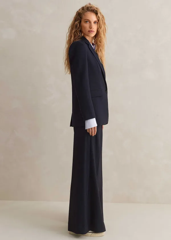 ME+EM Wool-Blend Exaggerated Flare Trouser Suit | Women Suits And Co-Ords